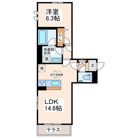 東京塚 徒歩1分 1階の物件間取画像